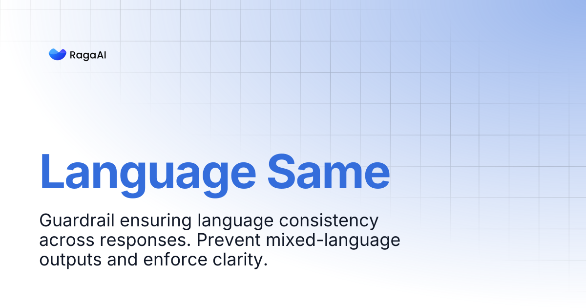 Language Same | RagaAI